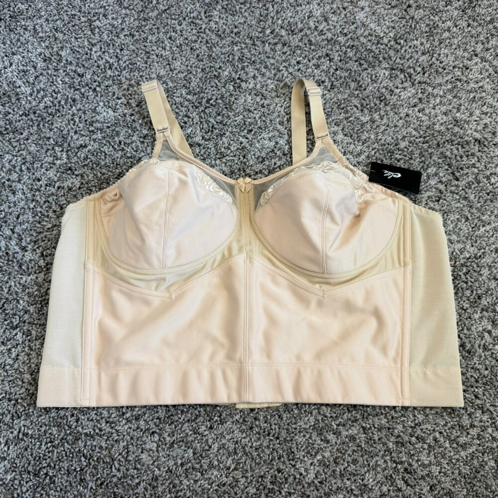 Elila Underwire Unlined Beige Bustier Nude Bra Women's Size 50B.